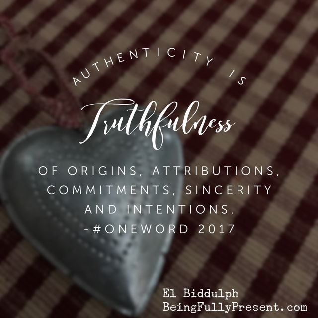 Authenticity is...